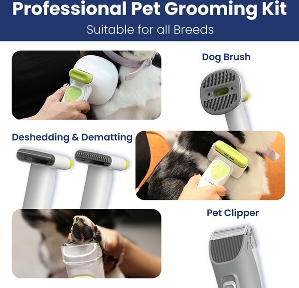 PawsPik GroomingPro Rx Professional 7-in-1 Dog & Cat Vacuum & Grooming Kit