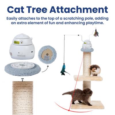Show full view: PawsPik Interactive 4-in-1 Laser & Hide & Seek Rechargeable Automatic Cat Exercise Toy slide 5 of 9