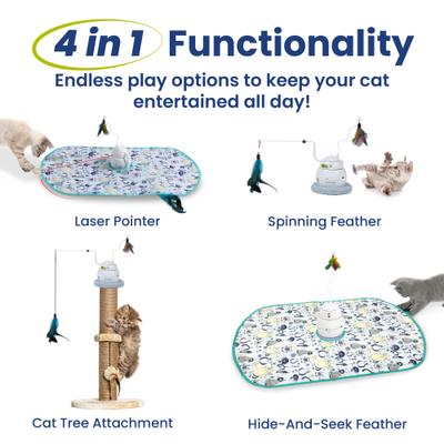 Show full view: PawsPik Interactive 4-in-1 Laser & Hide & Seek Rechargeable Automatic Cat Exercise Toy slide 2 of 9