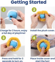 PawsPik Interactive Fast Rolling Play Mat Ball Cat Toy, Tan slide 2 of 6