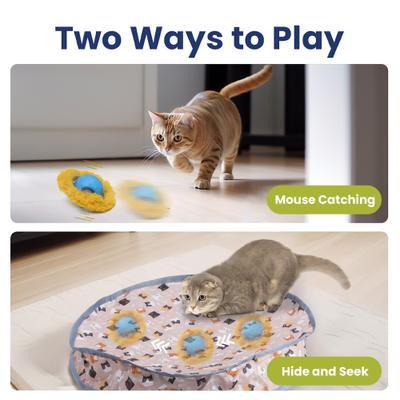 Show full view: PawsPik Interactive Fast Rolling Play Mat Ball Cat Toy, Tan slide 4 of 8