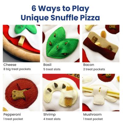 Show full view: PawsPik Pizza Hide & Seek Plush Dog Toy, Yellow slide 5 of 9