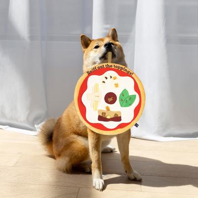 Show full view: PawsPik Pizza Hide & Seek Plush Dog Toy, Yellow slide 6 of 9