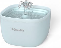 PawsPik PURE-01 Automatic Plastic Cat Water Fountain, White