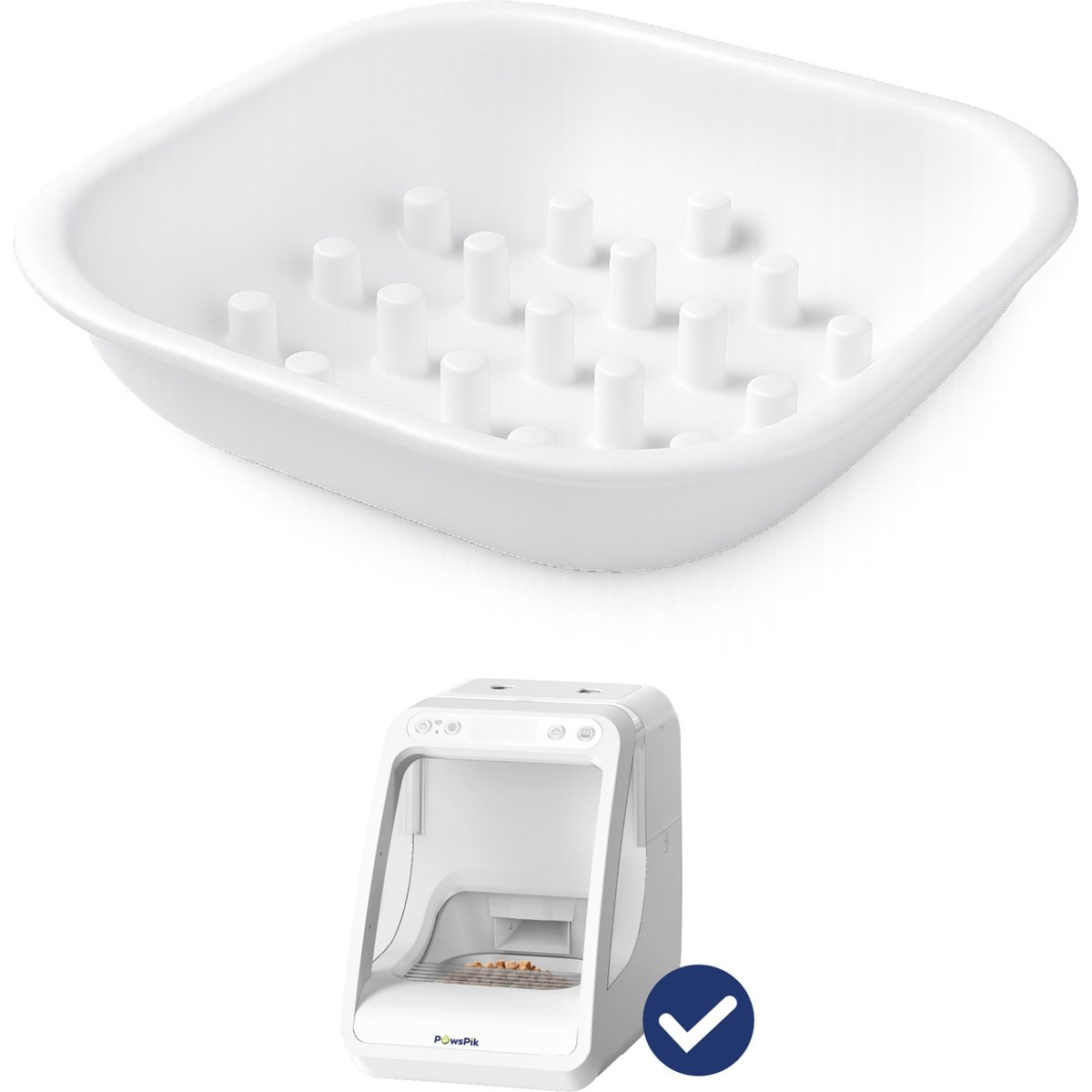 PawsPik Silicone Automatic Microchip RFID Insert Slow-Feed Dog & Cat Bowl
