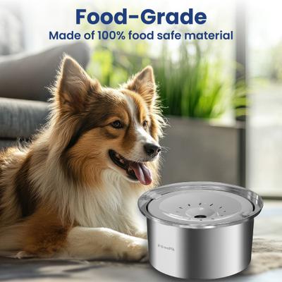 Show full view: PawsPik Spill Proof Stainless Steel Dog Bowl, 4-L, Large slide 3 of 9