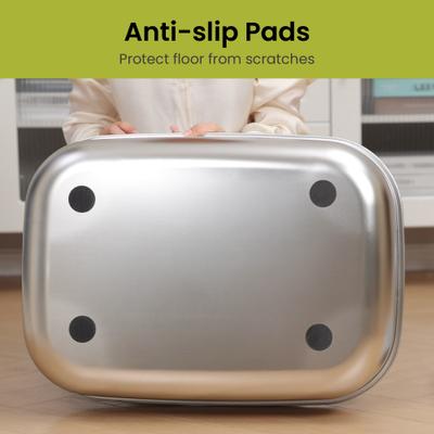 Show full view: PawsPik Stainless Steel Cat Litter Box & Metal Scooper, X-Large, Cream slide 8 of 11
