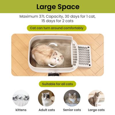 Show full view: PawsPik Stainless Steel Cat Litter Box & Metal Scooper, X-Large, Light Gray slide 6 of 11