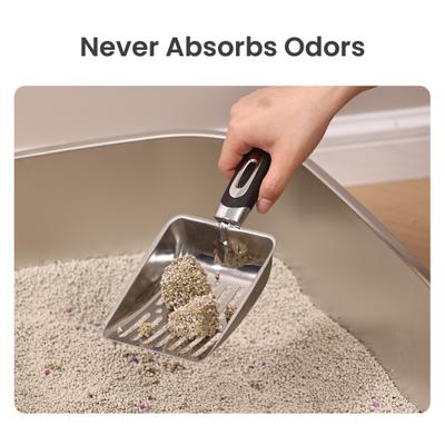 Show full view: PawsPik Stainless Steel Cat Litter Box with Steps & Metal Scooper, X-Large, 2 pack slide 5 of 9