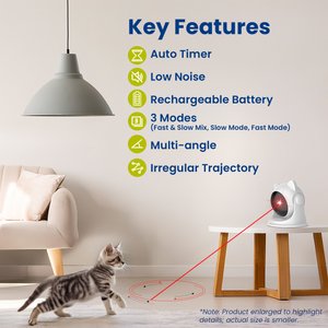 PawsPik Suction Cup Cat Laser Toy, White