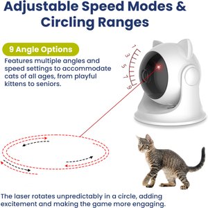 PawsPik Suction Cup Cat Laser Toy, White