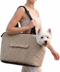 PawsPik TinyTrek Plush Dog & Cat Carrier Bag, Roasted Walnut Brown