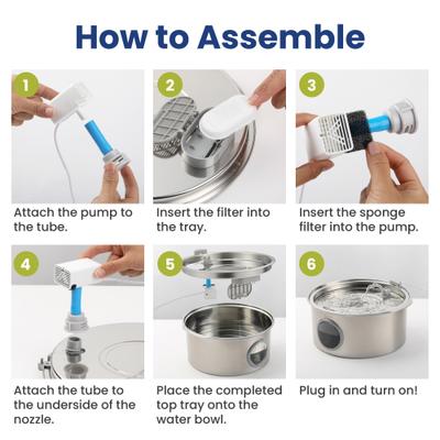 Show full view: PawsPik Ultra-Quiet Stainless Steel Dog Water Fountain, 1.8-gal slide 9 of 12