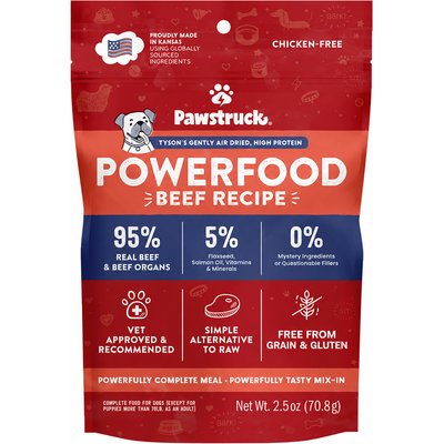 Pawstruck Pawstruck Beef High Protein Grain-Free Air-Dried Dog Food, 2.5-oz bag