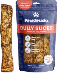 Pawstruck Bully Slices Premium Peanut Butter Flavored Rawhide Chew Sticks Dog Treats, 1-lb bag