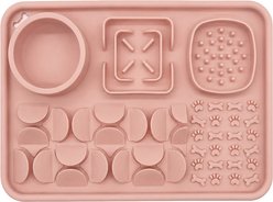 Pawtasy Silicone Dog & Cat Lick Mat & Slow Feeder, 12 x 8 x 2.7-in, Pink