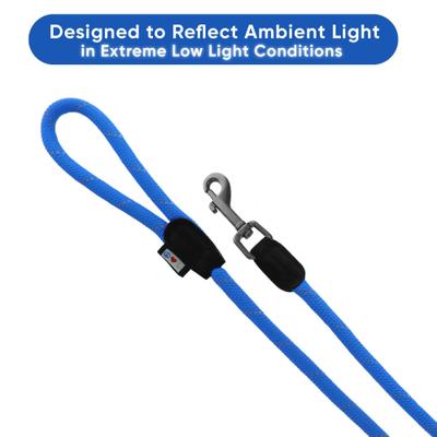 Show full view: Pawtitas 2 Dog Reflective Rope Dog Leash, Blue, Large slide 3 of 8