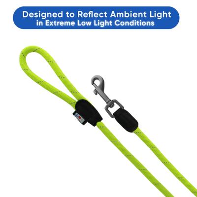 Show full view: Pawtitas 2 Dog Reflective Rope Dog Leash, Green, Large slide 3 of 8