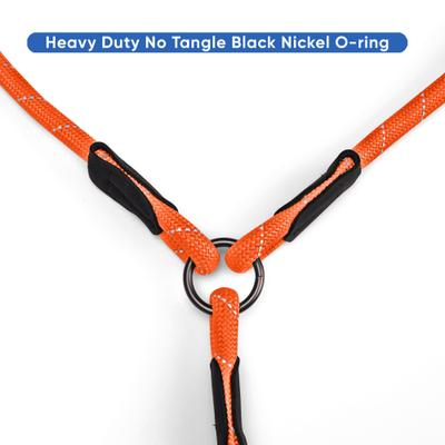 Show full view: Pawtitas 2 Dog Reflective Rope Dog Leash, Orange, Large slide 4 of 8