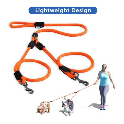 Show full view: Pawtitas 2 Dog Reflective Rope Dog Leash, Orange, Large slide 5 of 8
