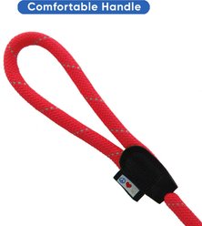 Pawtitas 2 Dog Reflective Rope Dog Leash, Red, Large slide 2 of 7
