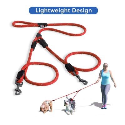 Show full view: Pawtitas 2 Dog Reflective Rope Dog Leash, Red, Large slide 5 of 8