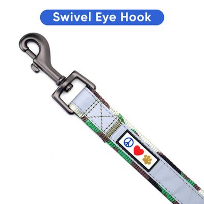 Show full view: Pawtitas Camouflage Nylon Reflective Padded Dog Leash, Green Camo, Medium/Large: 6-ft long, 1-in wide slide 6 of 12