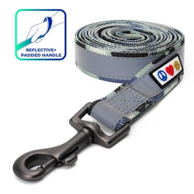 Show full view: Pawtitas Camouflage Nylon Reflective Padded Dog Leash, Grey Camo, Medium/Large: 6-ft long, 1-in wide slide 1 of 12