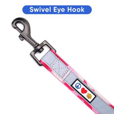 Show full view: Pawtitas Camouflage Nylon Reflective Padded Dog Leash, Pink Camo, X-Small/Small: 6-ft long, 5/8-in wide slide 5 of 11