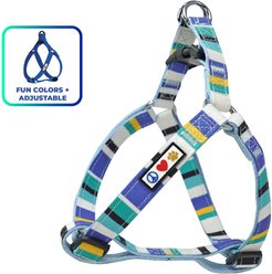 Pawtitas Dog Harness, Blue / Teal / Yellow, Small