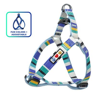 Show full view: Pawtitas Dog Harness, Blue / Teal / Yellow, Small slide 1 of 8