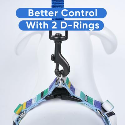 Show full view: Pawtitas Dog Harness, Blue / Teal / Yellow, Small slide 4 of 8