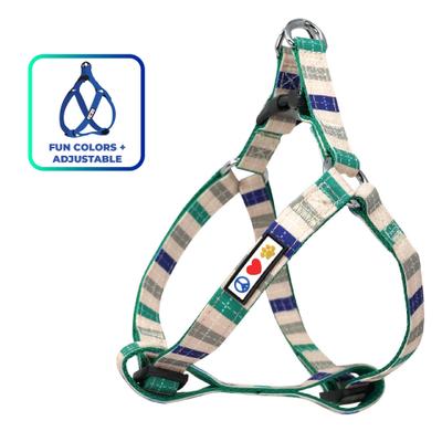 Show full view: Pawtitas Dog Harness, Grey / Blue / Green, X-Small slide 1 of 8