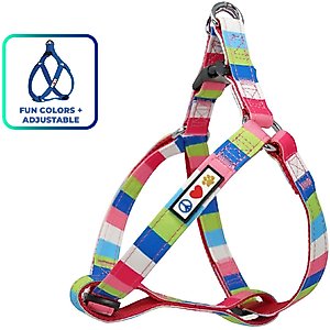 Pawtitas Dog Harness, Pink / Blue / Teal / Green, Small