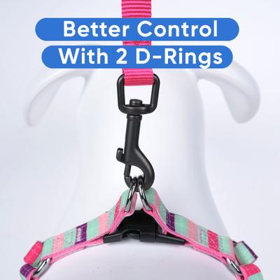 Show full view: Pawtitas Dog Harness, Teal / Pink /Purple, X-Small slide 4 of 8