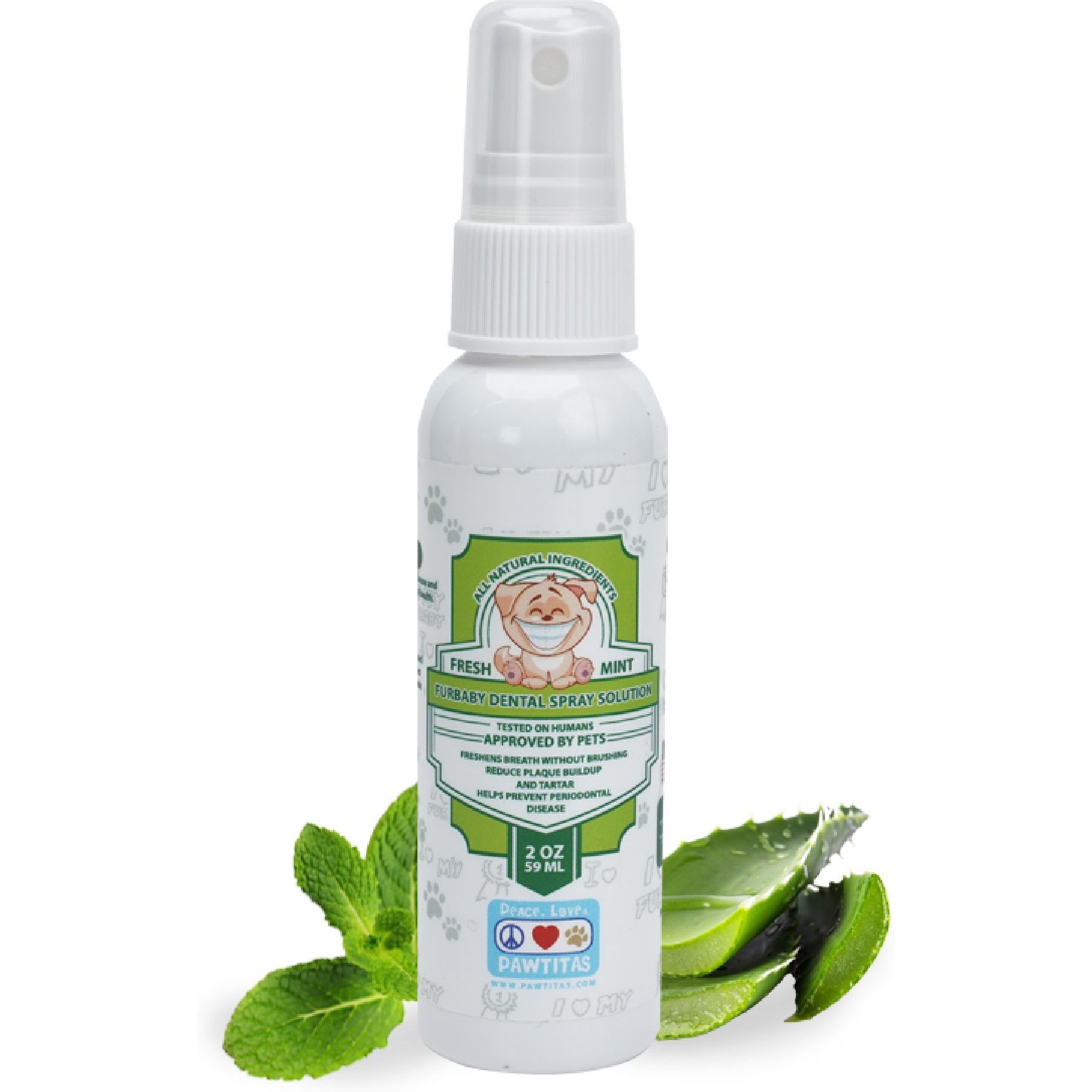Pawtitas Fresh Mint Flavor Dog Dental Water Additive, 2-fl oz bottle