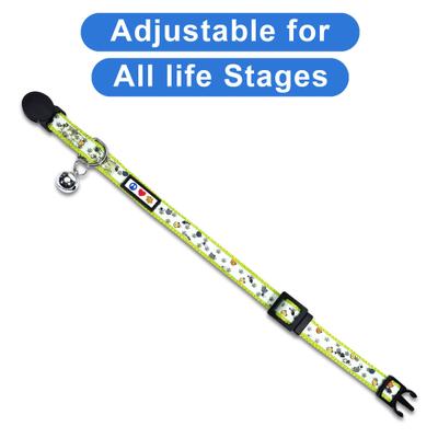 Show full view: Pawtitas Glow in the Dark Nylon Breakaway Cat Collar with Bell, Green, 7 to 11-in neck, 3/8-in wide slide 6 of 11