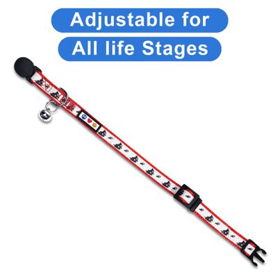 Show full view: Pawtitas Glow in the Dark Nylon Breakaway Cat Collar with Bell, Red, 7 to 11-in neck, 3/8-in wide slide 5 of 10