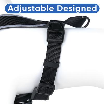 Show full view: Pawtitas Nylon Reflective Back Clip Dog Harness, Black, Medium/Large: 22 to 28-in chest slide 6 of 13