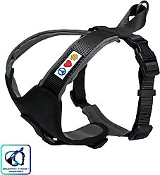 Pawtitas Nylon Reflective Back Clip Dog Harness, Black, Small: 18 to 22-in chest