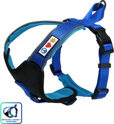 Pawtitas Nylon Reflective Back Clip Dog Harness, Blue, Small: 16 to 20-in chest slide 1 of 9
