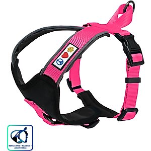 Pawtitas Nylon Reflective Back Clip Dog Harness, Pink, Medium/Large: 22 to 28-in chest