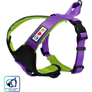Pawtitas Nylon Reflective Back Clip Dog Harness, Purple, X-Small: 14 to 18-in chest