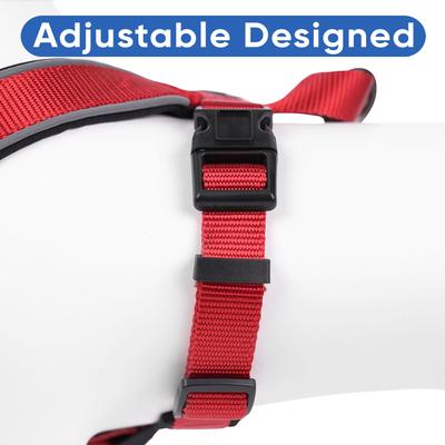 Show full view: Pawtitas Nylon Reflective Back Clip Dog Harness, Red, Small: 18 to 22-in chest slide 6 of 13