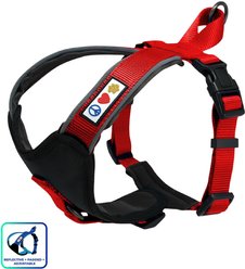 Pawtitas Nylon Reflective Back Clip Dog Harness, Red, X-Small: 14 to 17-in chest