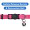 Show in main carousel: Pawtitas Nylon Reflective Breakaway Cat Collar with Bell, Pink, 7 to 11-in neck, 3/8-in wide slide 7 of 11