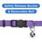 Show in main carousel: Pawtitas Nylon Reflective Breakaway Cat Collar with Bell, Purple, 7 to 11-in neck, 3/8-in wide slide 6 of 10