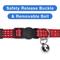 Show in main carousel: Pawtitas Nylon Reflective Breakaway Cat Collar with Bell, Red, 7 to 11-in neck, 3/8-in wide slide 6 of 10