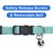 Show in main carousel: Pawtitas Nylon Reflective Breakaway Cat Collar with Bell, Teal, 7 to 11-in neck, 3/8-in wide slide 6 of 10