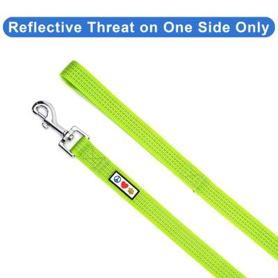 Show full view: Pawtitas Nylon Reflective Dog Leash, Green, Medium/Large: 6-ft long, 1-in wide slide 3 of 9